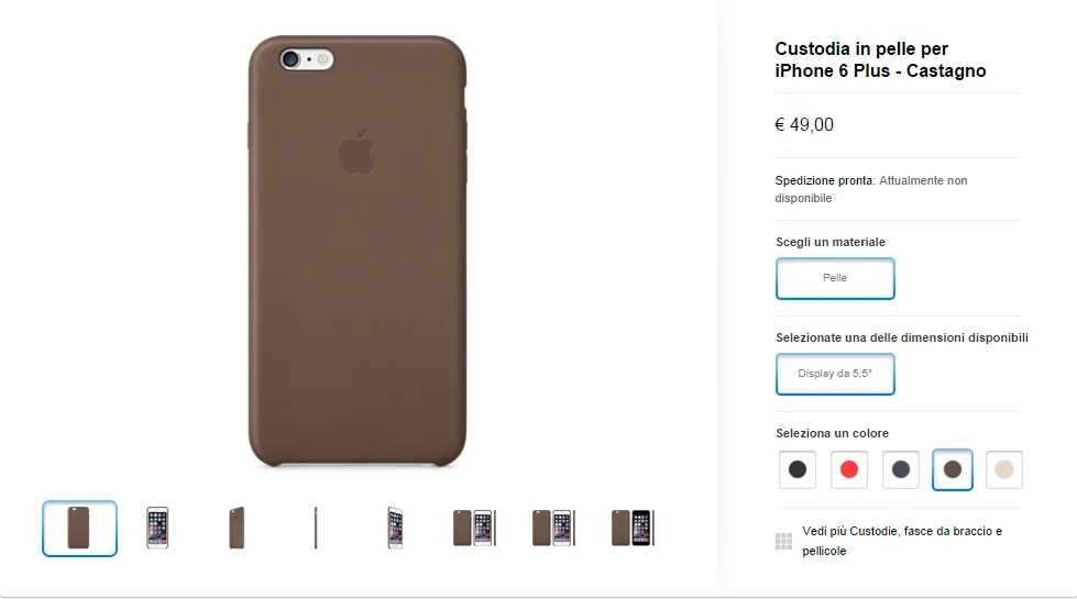 custodia pelle iphone 6 plus