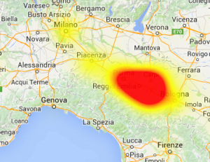 Mappa dei disservizi TIM