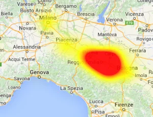 Mappa dei disservizi TIM